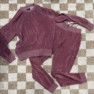 Plush Mauve Velour Tracksuit